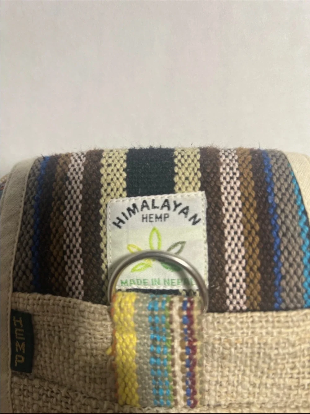 Himalayan Multi-Stripe Hemp Crossbody Bag - Natural Multi